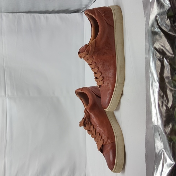 Frye Other - Frye Mens Leather Round Toe Lace-Up Tied Low Top Sneakers Brown Size 9.5